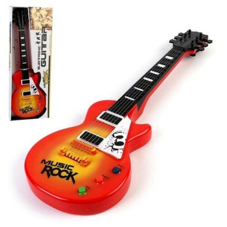 Музыкальная игрушка-гитара «Электро», световые и звуковые эффекты, работает от батареек