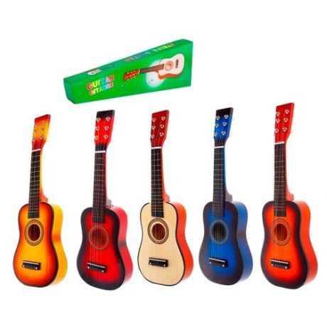 Музыкальная игрушка "Гитара" 58 см, 6 струн, медиатор, цвета микс 479363 .