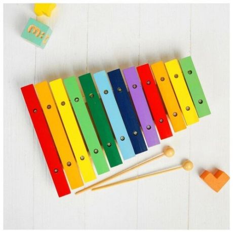 Музыкальная игрушка Ксилофон, 12 тонов + 2 палочки 454307 .