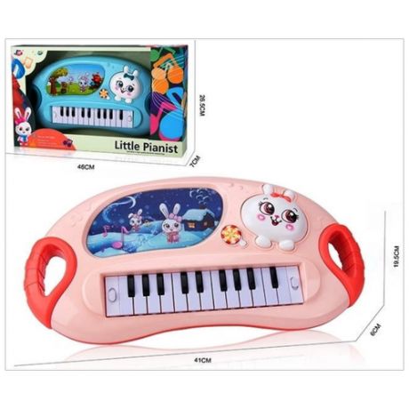 Пианино Зайка (свет, звук) в коробке игрушечный для детей