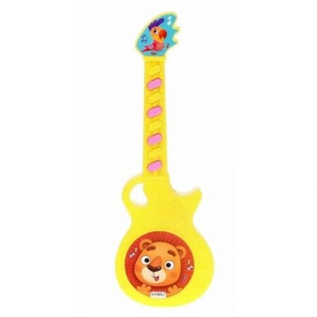 Музыкальная гитара Весёлые зверята, игрушечная, звук, цвет жёлтый ZABIAKA 5541365 .