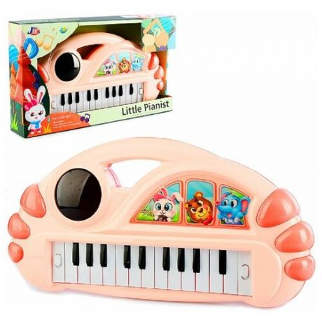 Пианино розовое в коробке. Размеры игрушки: 34х18х4 см. (9026)