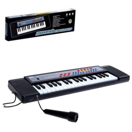 ZHORYA Синтезатор «Детский», 37 клавиш, с микрофоном, цвет чёрный