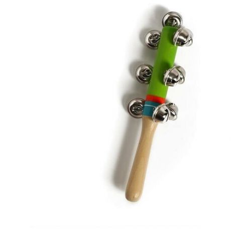 Игрушка с бубенцами Весёлая мелодия, цвет зелёный Лесная мастерская 5494992 .