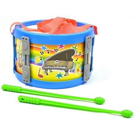 Музыкальная игрушка, Барабан малый, Детский, Музыкальные инструменты, Размер игрушки - 15,5 х 15,5 х 10 см.