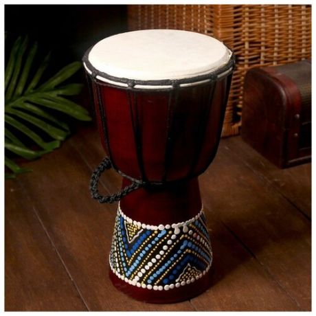 Музыкальный инструмент "Барабан Джембе" 25х14х14 см микс
