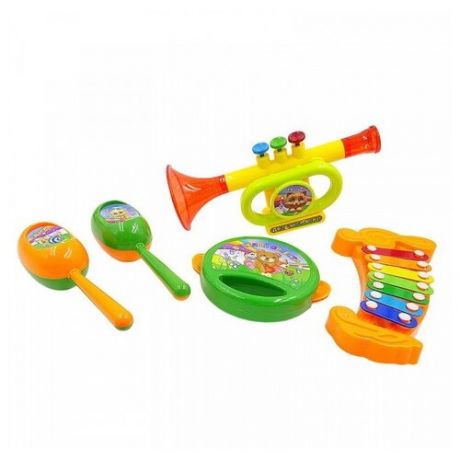 Набор музыкальных инструментов ABtoys DoReMi Baby Веселый оркестр 5 предметов, 24.5x30x7см