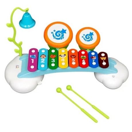 Радужный ксилофон со звуком и светом Play Smart Музыкальная игрушка Расти Малыш