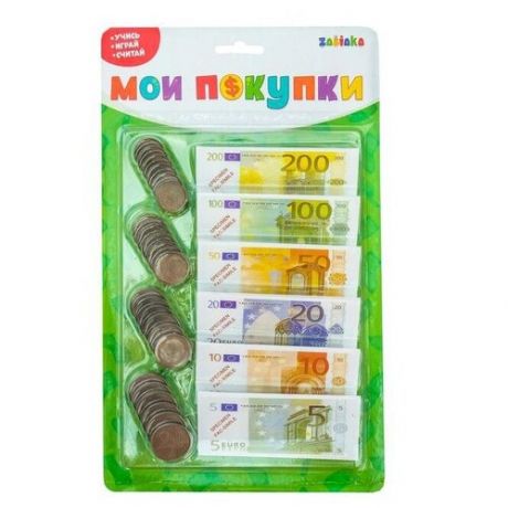 Игрушечный игровой набор Мои покупки: монеты, бумажные деньги (евро) 3631397 .