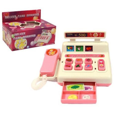 Касса детская игрушка, игровой набор для девочек, с аксессуарами, размер - 12 х 5,5 х 11 см