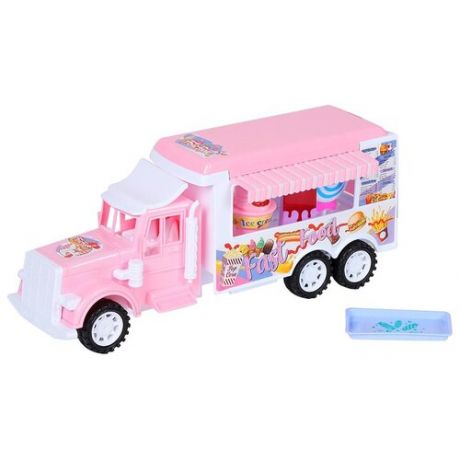 Игровой набор машина - фургон "Передвижное кафе-мороженое", магазин, кафе, ролевые игры, профессия, продавец, для детей, для девочек, розовый