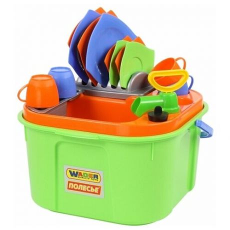 Игровой набор Wader 42002 зеленый/оранжевый/желтый/голубой