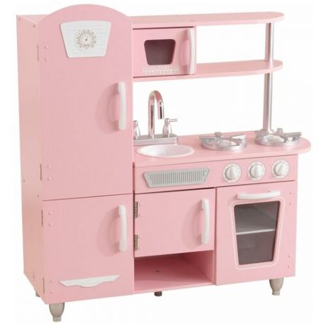 Кухня игровая KidKraft Винтаж, цвет: розовый с белым