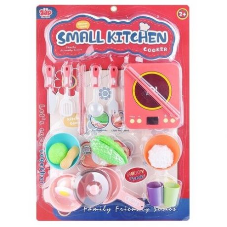 Детская кухня Oubaoloon плита, посуда, продукты, на листе (Y8853)