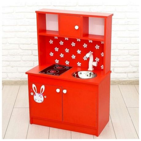 Игровая мебель Кухонный гарнитур: Зайка, цвет красный 4182388 .