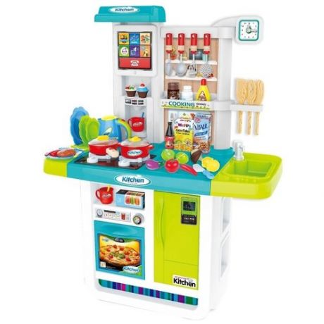 WD-B23 Детская Кухня Люкс большой набор с водой, интерактивной панелью и кучей аксессуаров 100 см.