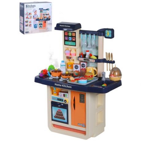 Игровой набор "Кухня", кран с водой, плита с паром, еда меняет цвет, яйцеварка, ролевые игры, обучающая игрушка, хозяйке, свет, звук, JB0209164