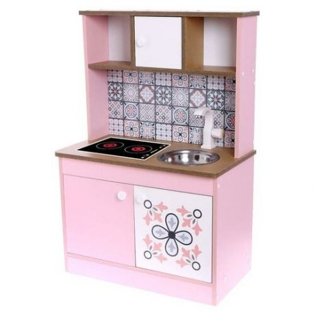 Набор игровой мебели "Детская кухня Розовая плитка