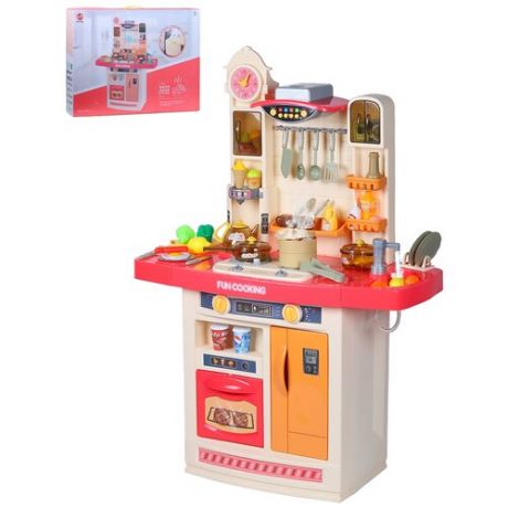 Игровой набор "Кухня", кран с водой, плита с паром, ролевые игры, обучающая игрушка, хозяйке, свет, звук, красный, JB0209247