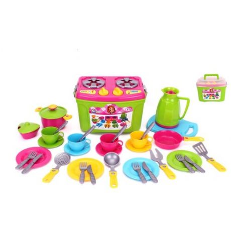 Кухня детская игровая набор №4 технок / посуда детская игрушечная / посуда детская набор / пластиковая посуда детская игрушечная набор / кухонный набор детский / детский кухонный набор / плита детская игровая / детская кухня игровая