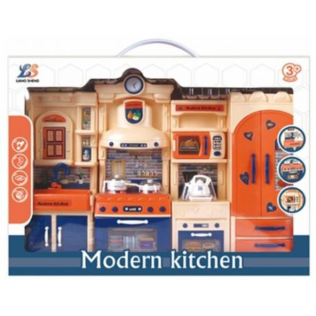Набор мебели Наша Игрушка "Кухня", свет, звук, 25 предметов, коробка (LS324-21)
