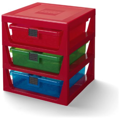 Система хранения 3-DRAWER STORAGE RACK красный Lego