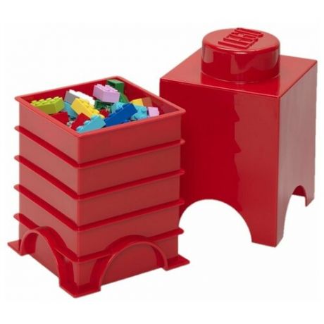 Ящик для хранения LEGO 1 Storage brick красный