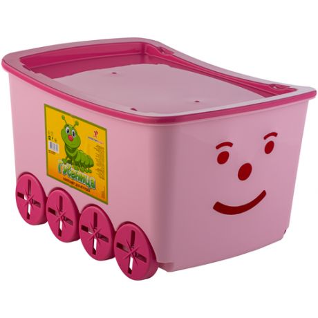 Контейнер для игрушек "Гусеница", розовый, арт. ЭП 966161