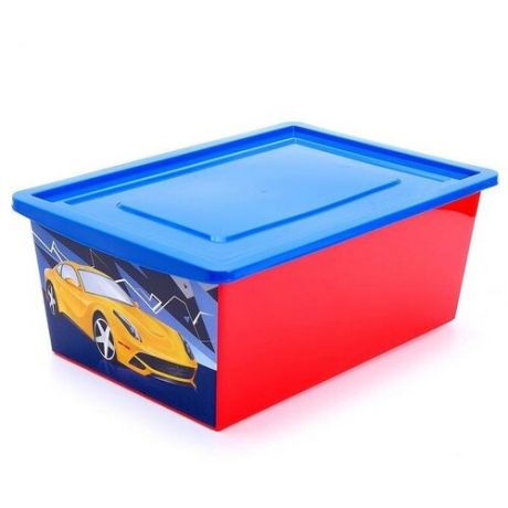 Ящик для игрушек «Молния», объём 30 л, цвет красный