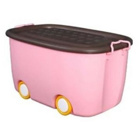 Ящик для хранения на колесах ZDK большой (розовый)