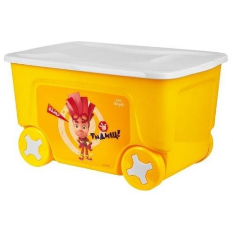 Ящик для хранения игрушек «Фиксики» на колесах, 50 литров