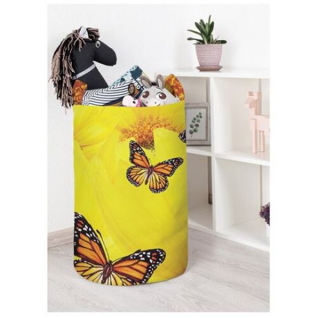 Корзина для игрушек "Бабочки на цветах" 40x60 см, toba-9861-L