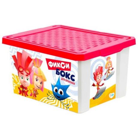 Little Angel Детский ящик для хранения игрушек «Фиксики», 17 литров, цвет красный