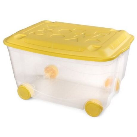 Ящик для игрушек на колесах Пластишка, 580 x 390 x 335 мм, зеленый