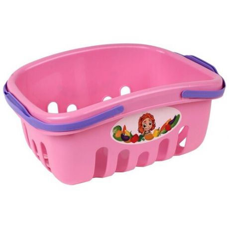 Корзина для игрушек детская розовая технок / корзинка для игрушек / корзинка детская