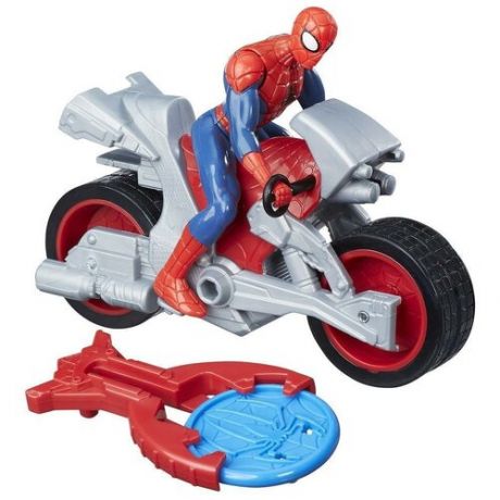 Фигурка Hasbro Spider-Man Человек-Паук с транспортом и стартером B9994/B9705, 9.6 см