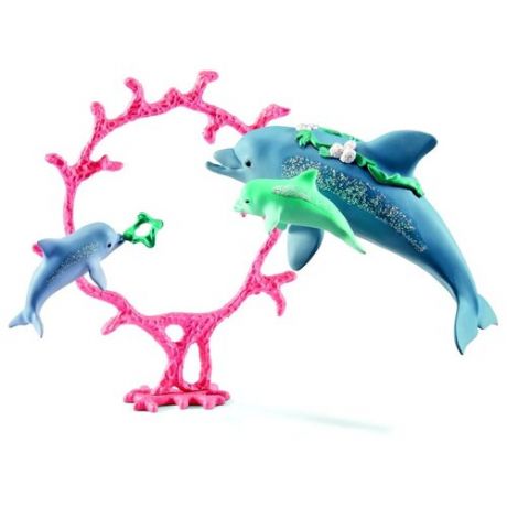 Игровой набор Schleich Мама-дельфин с детенышами 41463