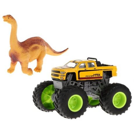 Игровой набор Пламенный мотор Монстр трак Мир динозавров с фигуркой брахиозавра 870533