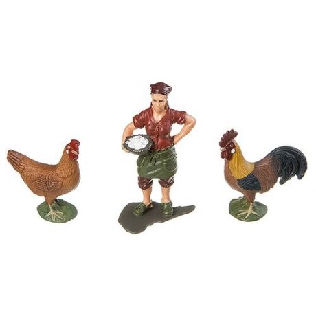 Игровой набор Yako Мир вокруг нас: Фермерша с курицами M7593-12