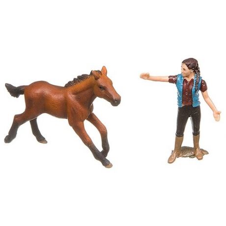 Игровой набор Yako Мир вокруг нас: Лошадь и девочка H93732