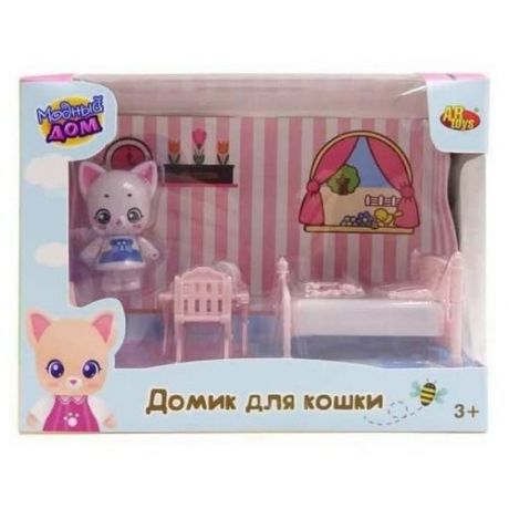 Игровой набор ABtoys Уютный дом - Домик для кошки. Спальня PT-01307