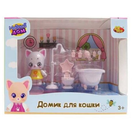 Игровой набор ABtoys Уютный дом - Домик для кошки.Ванная PT-01310
