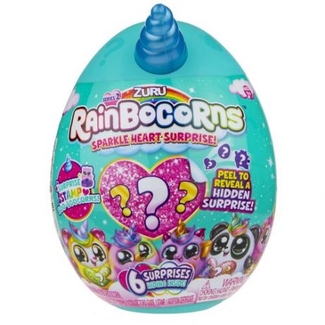 ZURU Мягкая игрушка Zuru RainBoCorns Sparkle Heart Surprise мини в яйце