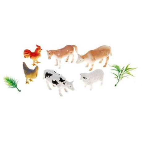 Набор фигурок животных «Домашние животные», 6 штук, с аксессуарами