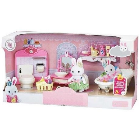 Мебель для ванной, игровой набор для девочек, развивающие игрушки от 3 лет, зайчик с аксессуарами.