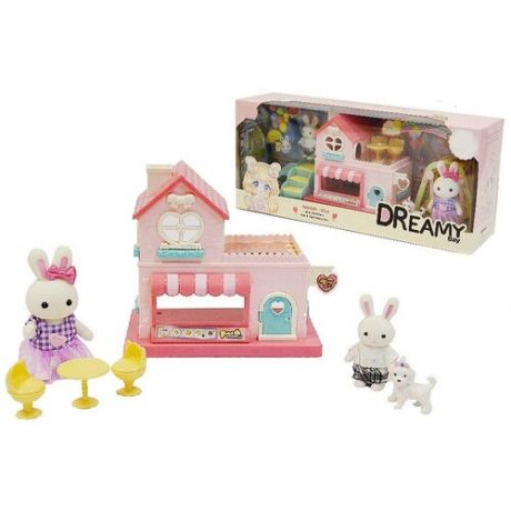 Игровой набор с зайчиком, Домик-вилла, игрушка для девочки, с аксессуарами.