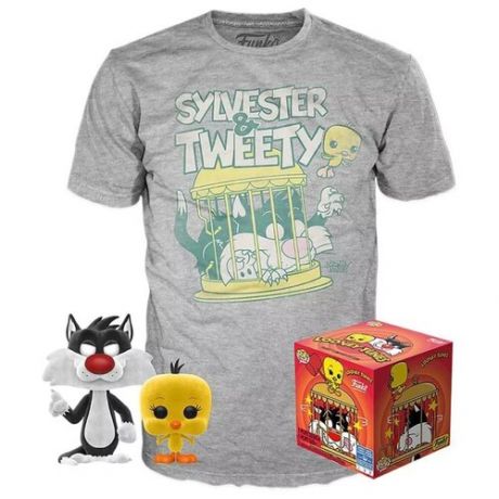 Игровой набор Funko POP and Tee: Looney Tunes: Sylvester & Tweety с футболкой (XL) 46986