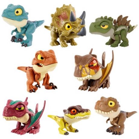 Фигурка Mattel Jurassic World Сбежавшие динозаврики Snap Squad GXW58 трицератопс