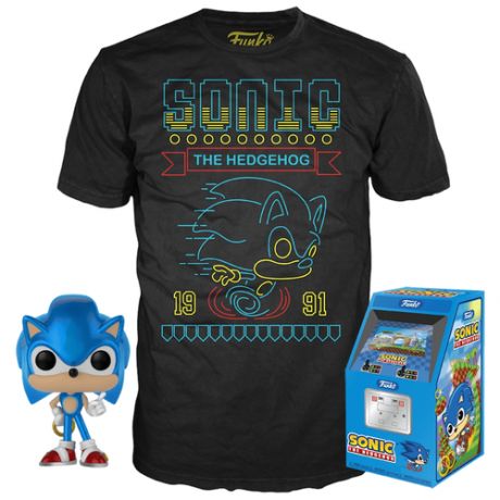 Набор (фигурка + футболка) Funko POP & Tee: Sonic The Hedgehog