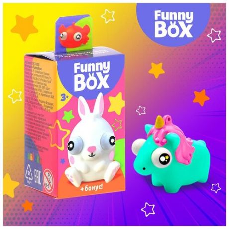 Игровой набор Funny Box «Зверюшки»: карточка, фигурка, лист наклеек
